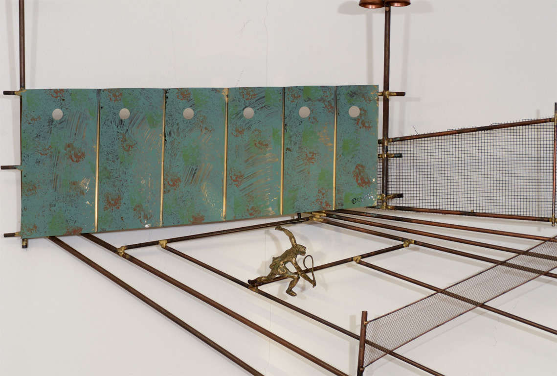 Mid Century Tennis Court Wall Sculpture by Curtis Jere In Good Condition In Astoria, NY