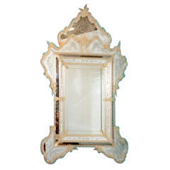 Hollywood Regency Venetian Mirror with Floral Motif
