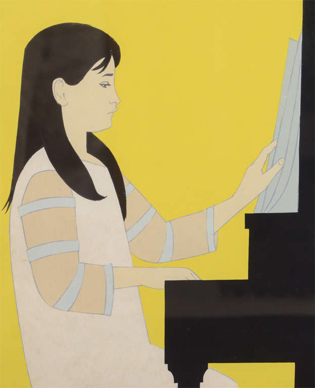 Will Barnet "Girl at Piano" (1973) Silkscreen