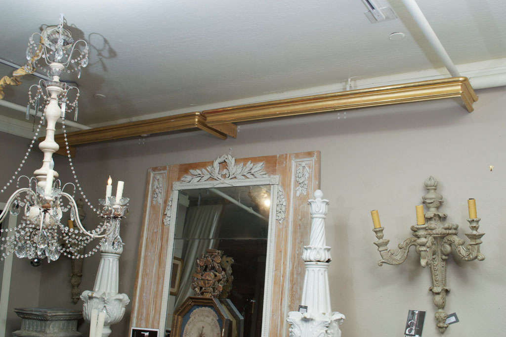 19th Century Pair of Louis XIV Style Giltwood Overmounts