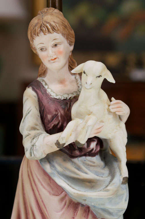 20th Century A Pair of Continental Shepherd and Shepherdess Table Lamps