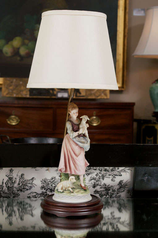 A Pair of Continental Shepherd and Shepherdess Table Lamps 2