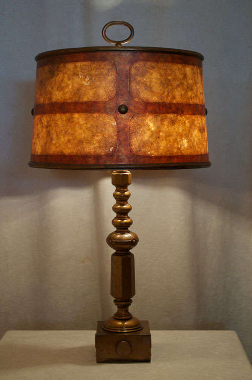 Brass and Mica Arts and Crafts Table Lamp 2