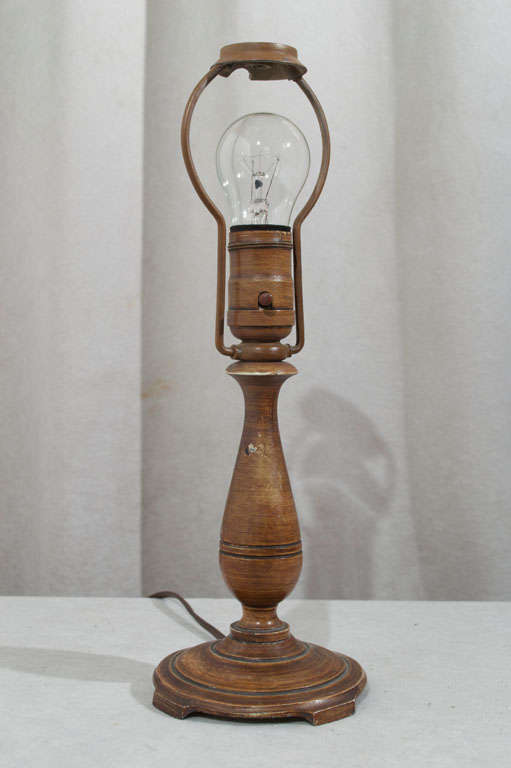 20th Century Reverse Painted Boudoir Lamp
