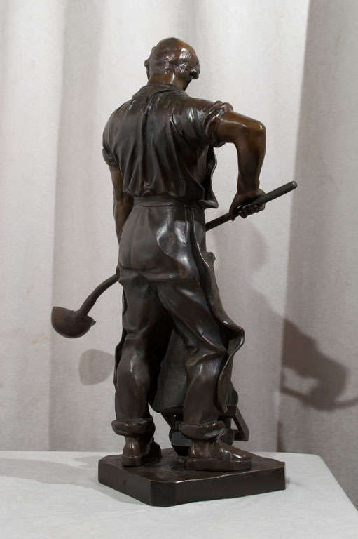 Bronze Statue of Foundry Worker 2