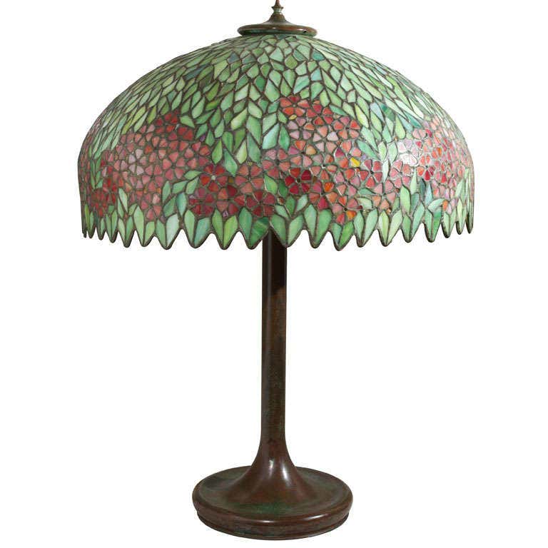Leaded Glass Lamps - 8 For Sale on 1stDibs