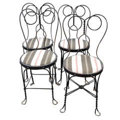 Set of Four Ice Cream Chairs