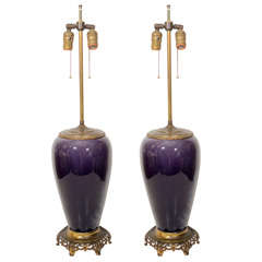 Pair of Pottery Lamps