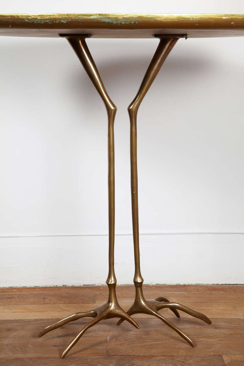 Bronze Traccia Exquisite Pedestal Table By Meret Oppenheim