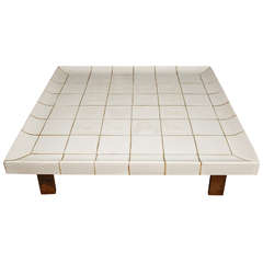 Vintage Roger Capron Signed Squared Coffee Table