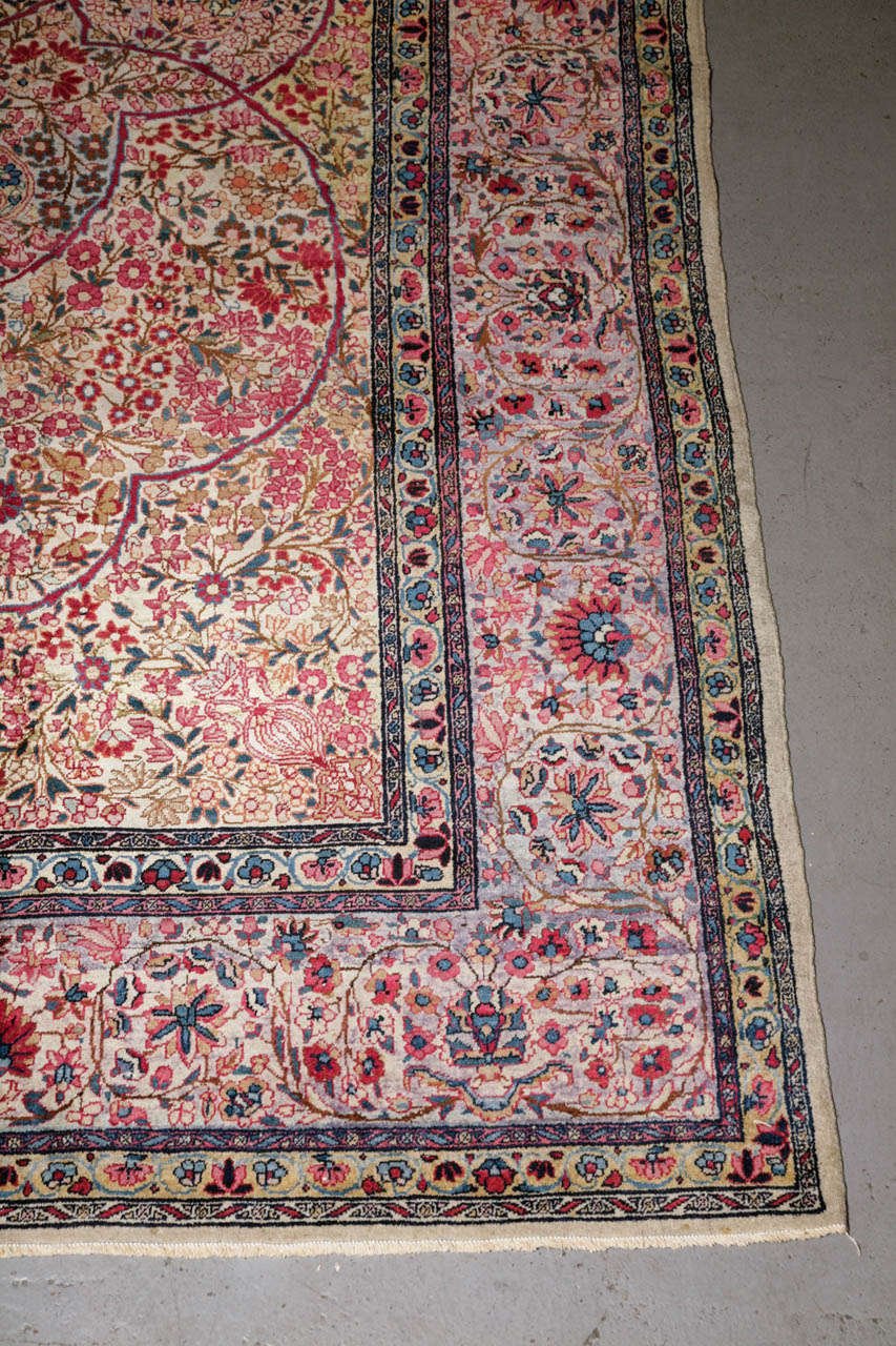 Fine Laver Kirman rug For Sale 1