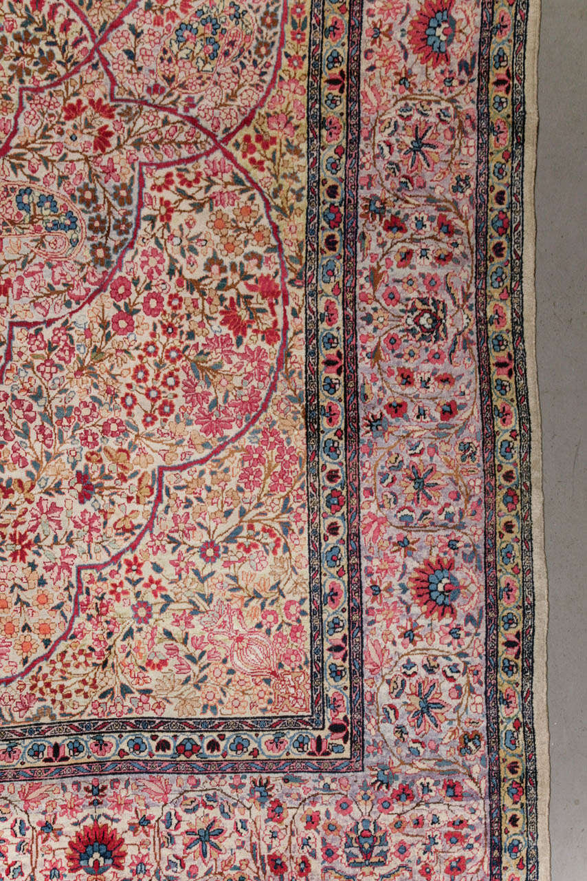 Persian Fine Laver Kirman rug For Sale