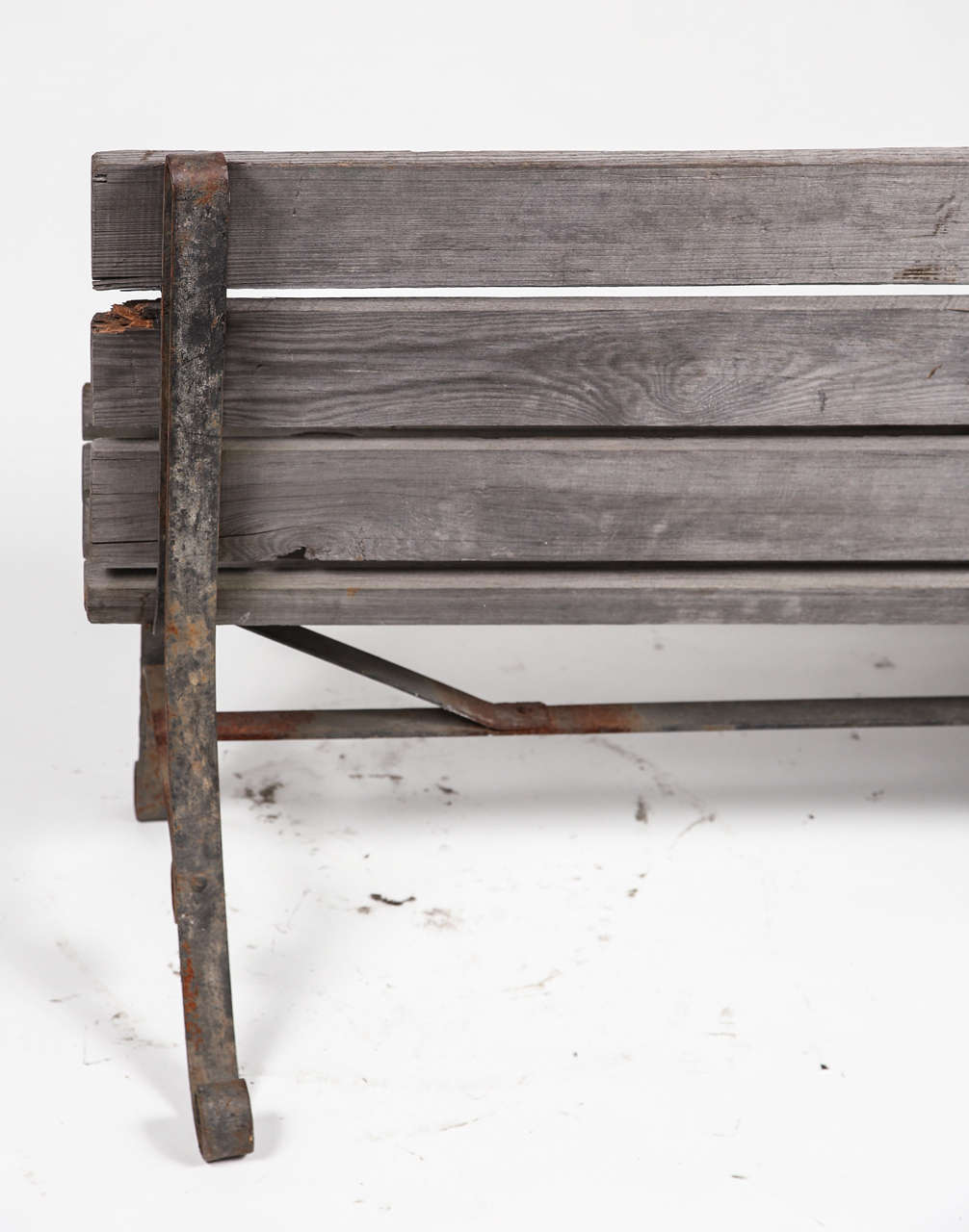 American Old Wrought Iron Two Seater Park Bench