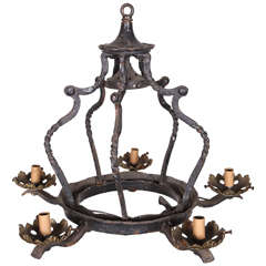 Wrought Iron Five Candle Light