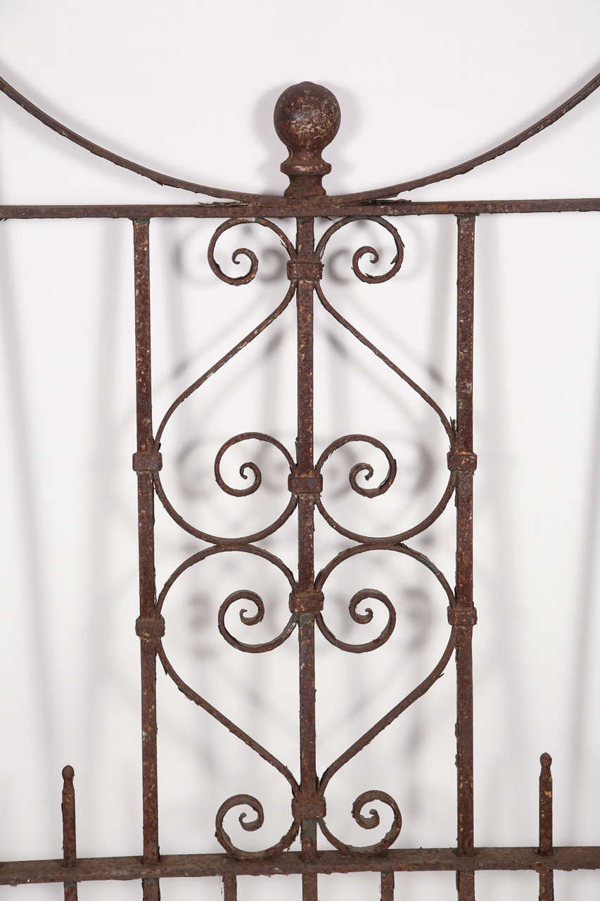 American Pair of Wrought Iron Heavy Stock Gates