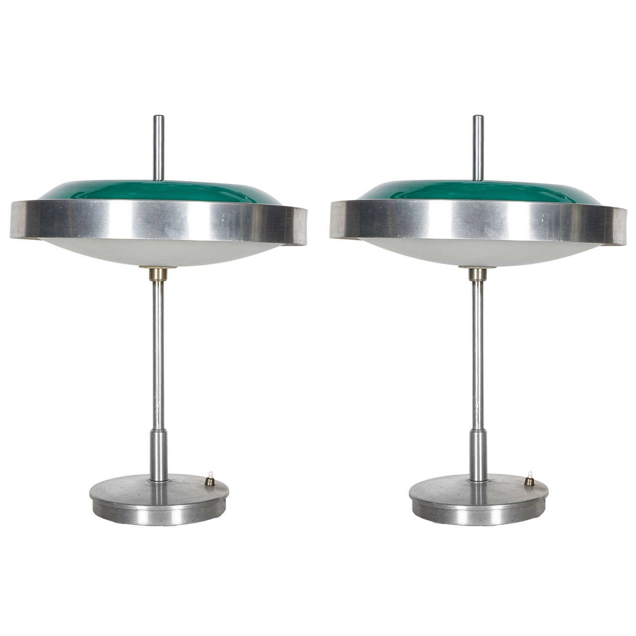 Pair of 1960s Italian flying saucerLamps For Sale