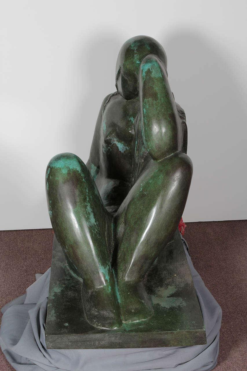 Français Sculpture originale monumentale en bronze 