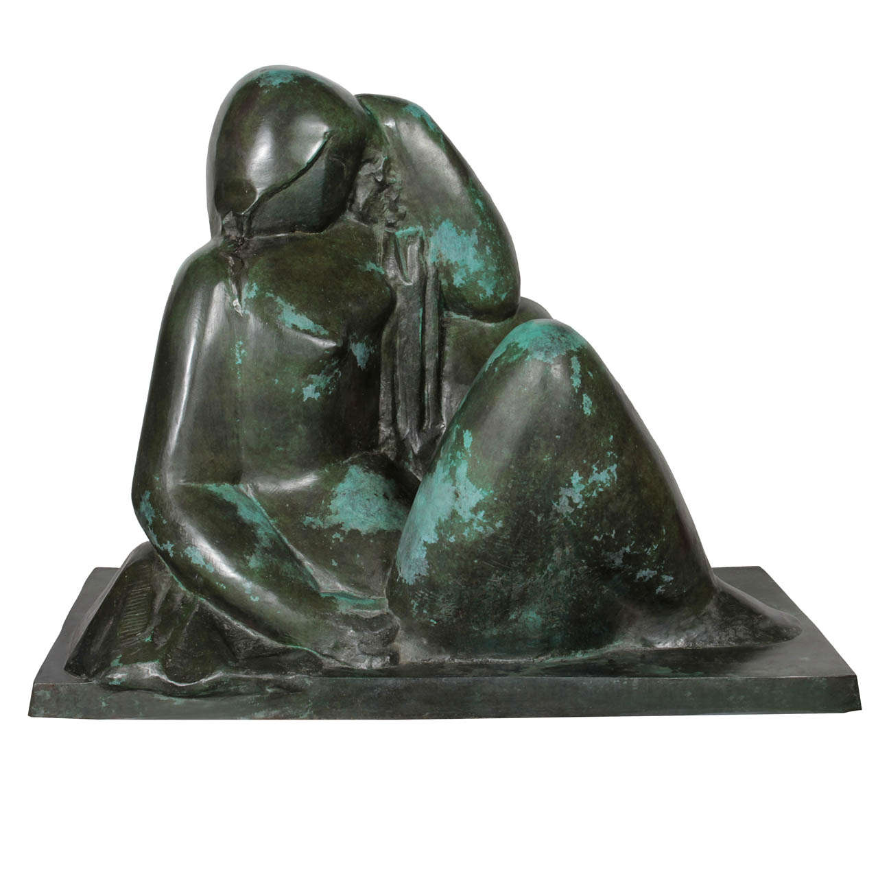 Sculpture originale monumentale en bronze "Le Reve" de Joseph Csaky