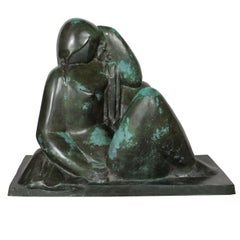 Monumentale Original-Bronze-Skulptur "Le Reve" von Joseph Csaky