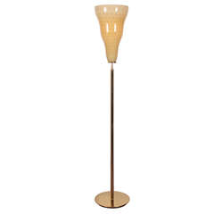 Italian hand blown glass floor lamp by Leucos