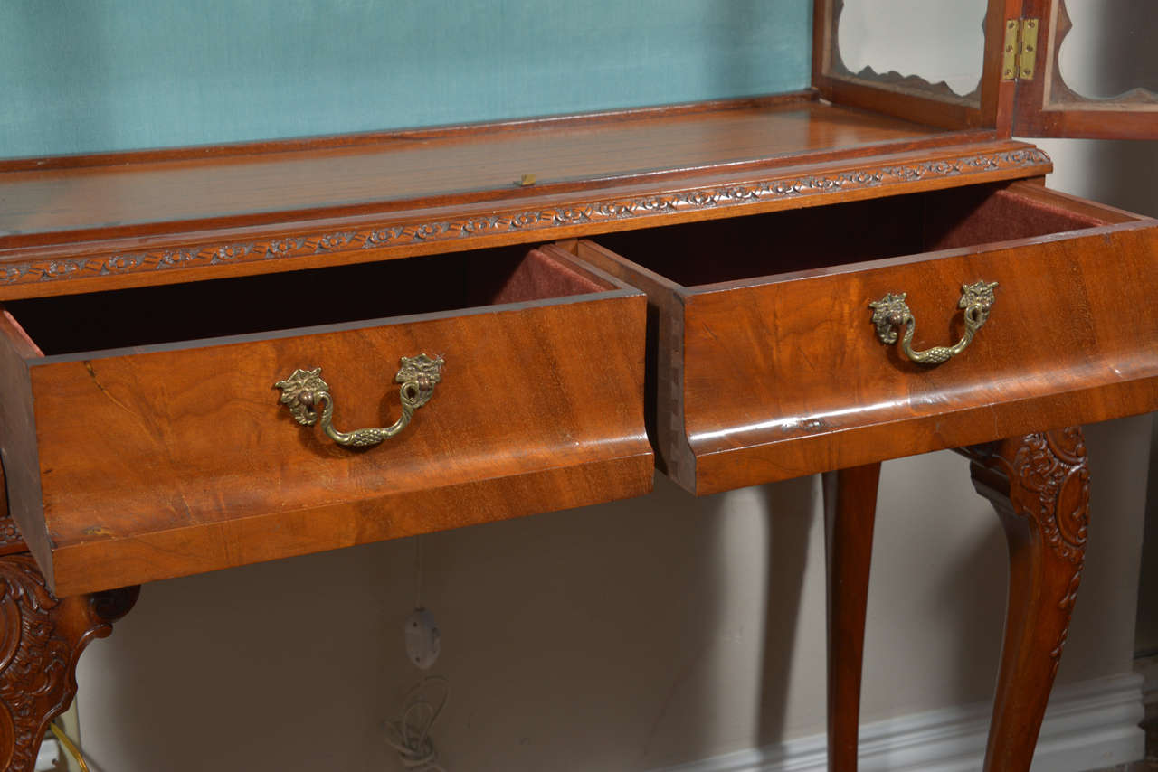 19th Century pair of 19th c English mahogany viewing cabinets For Sale