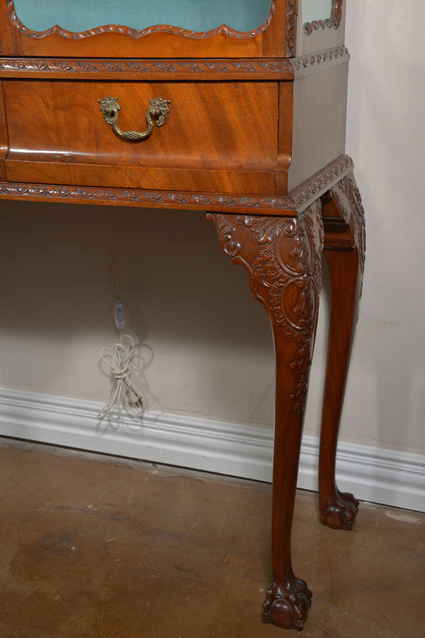 pair of 19th c English mahogany viewing cabinets For Sale 2