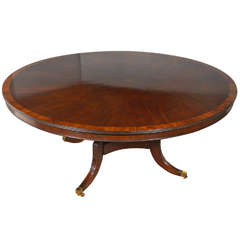 19th C English Pedestal Based Dining Table