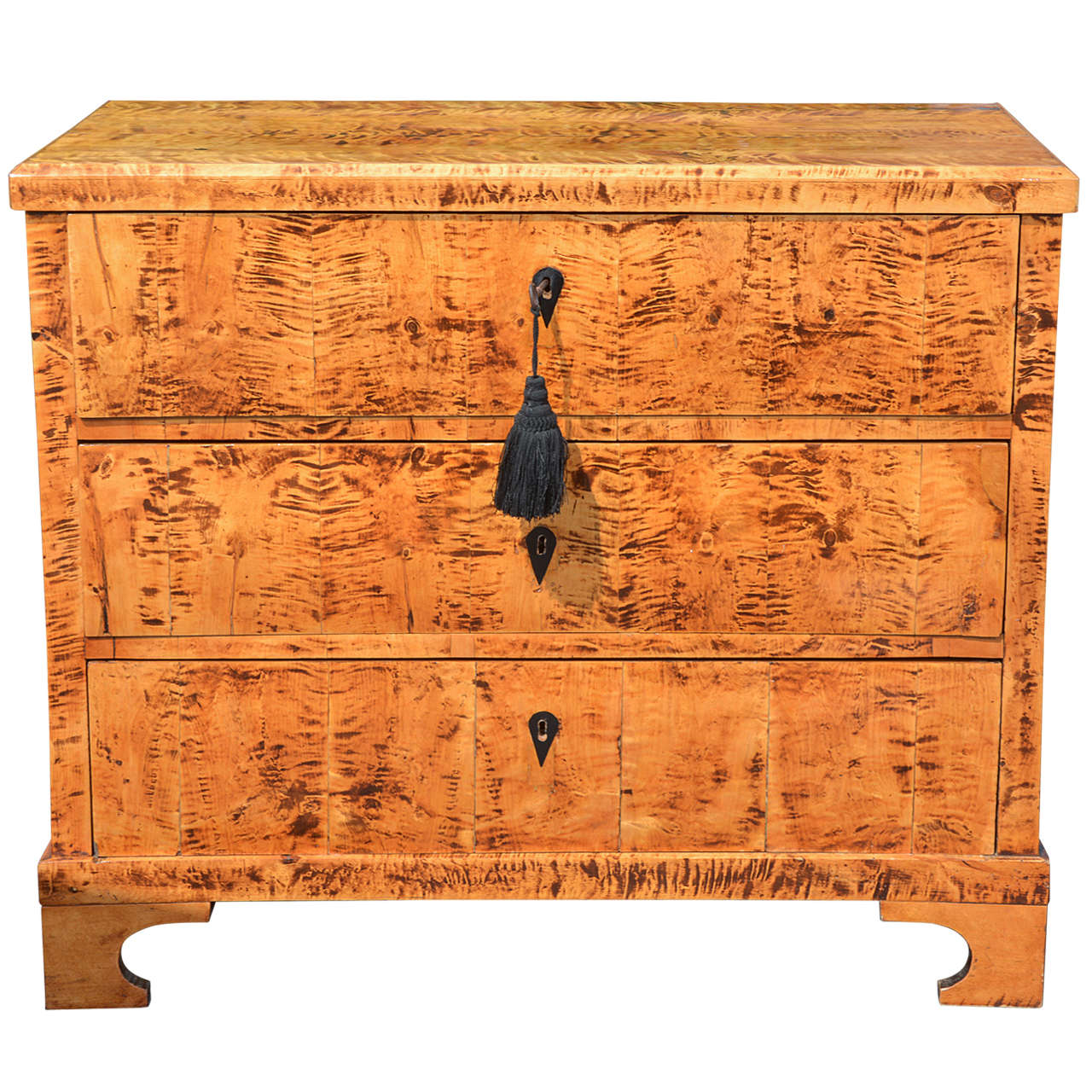 19th c Biedermeier tiger eye maple chest at 1stDibs tigers eye maple