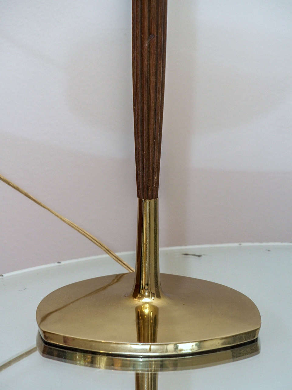 Brass Mid-Century Table Lamp by Laurel For Sale