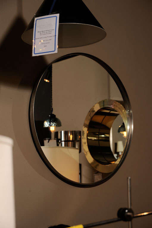 Minimalist Round Mirror in Stainless Steel