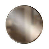 Minimalist Round Mirror in Stainless Steel
