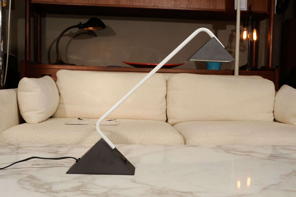 Italian White & Gray Desk Lamp by Disegno Italia In Excellent Condition In New York, NY