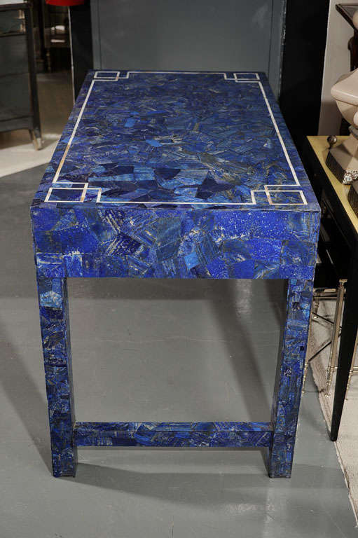 20th Century Parsons Style Lapis Lazuli Desk
