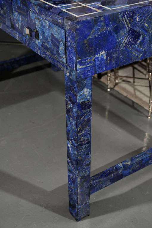 Parsons Style Lapis Lazuli Desk 3