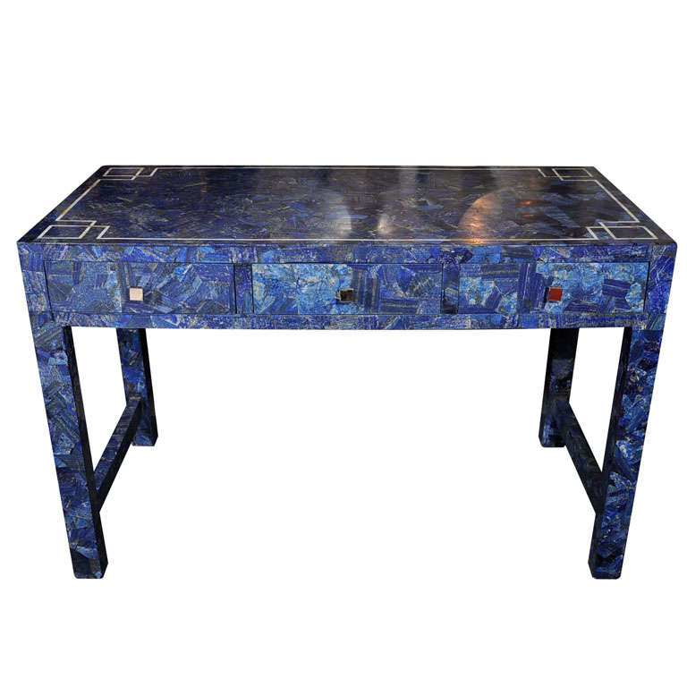 Parsons Style Lapis Lazuli Desk