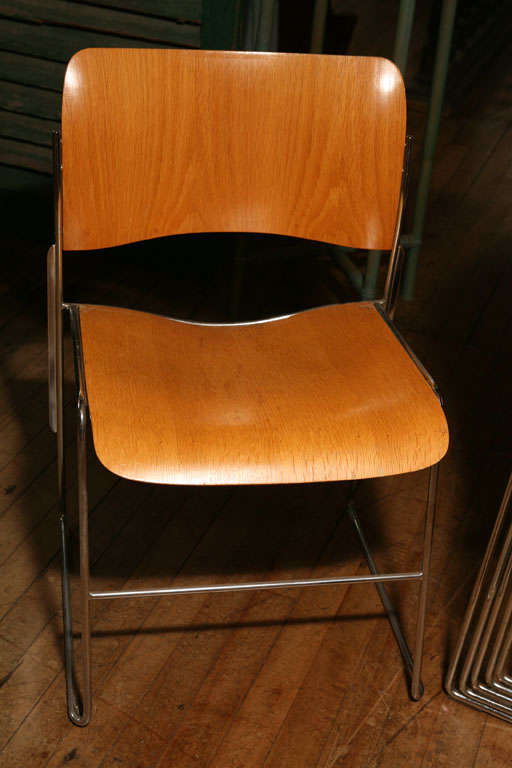 Set of Eight Stacking Chairs 1
