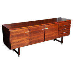 Rosewood and Steel Sideboard by Kai Kristiansen