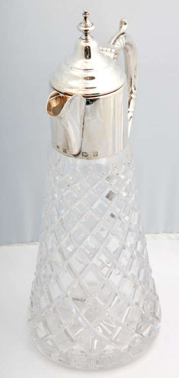 Sterling Silver-Mounted Claret Jug In Excellent Condition In New York, NY