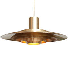 Brass Ring Pendant Lamp by Fabricius and Kastholm
