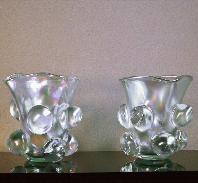 Pair Of Murano Glass Vases 1