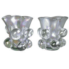Pair Of Murano Glass Vases