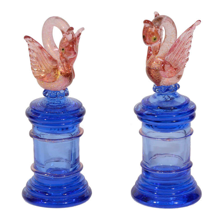 A pair of Glass paperweights at 1stdibs