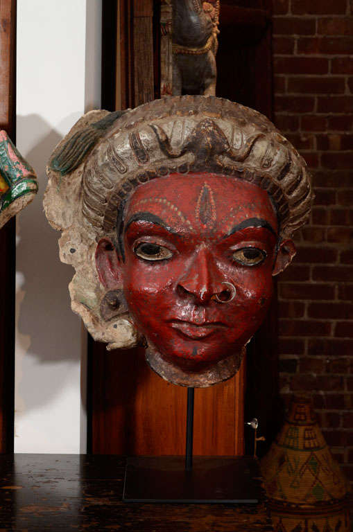 Indian Shiva and Parvati Festival Masks For Sale