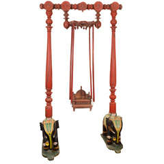 Ceremonial Temple Swing Set with Elephant Bases