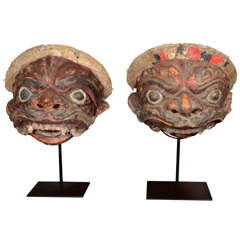 Festival Masks of Mythological Temple Protectors