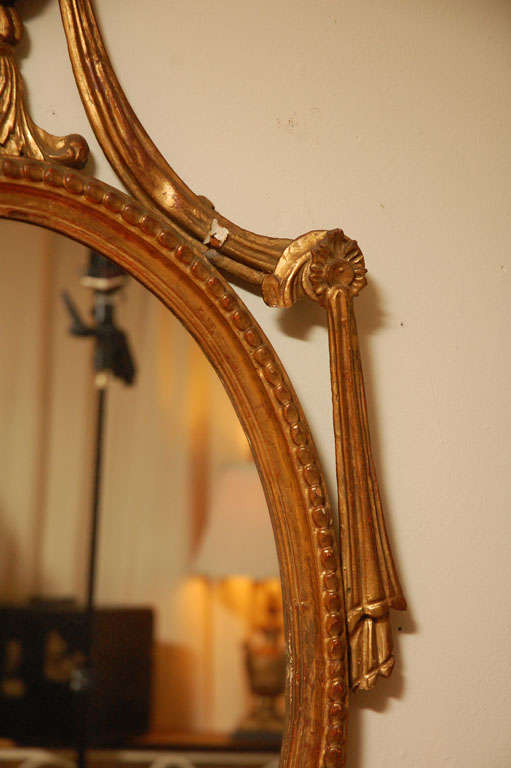 Wood 1920's Gilded Italian Mirror.