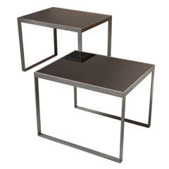Near Pair of Steel Tables