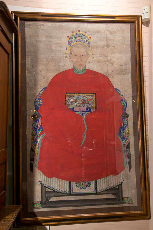 19th Century Pair Chinese Ancestral Portraits