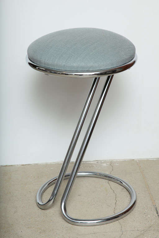 Z Chrome Counter Bar Stool by Gilbert Rohde for Troy Sunshade at