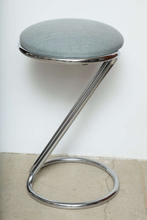 Z Chrome Counter Bar Stool by Gilbert Rohde for Troy Sunshade at
